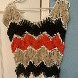 Boston Proper macrame top size XS